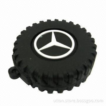 Functional USB Flash Drive for Benz, Support 1 to 32GB Capacity, Rubber Material, Free Logo and Gift